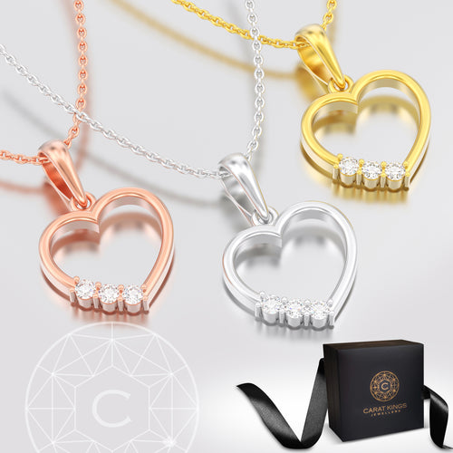 carat king's locket with heart shaped pendant