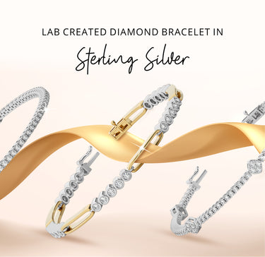carat king's diamond bracelet with sterling silver banner