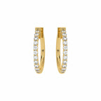 1/2 CT. Round Lab Created Diamond Eternity Hoop Earrings