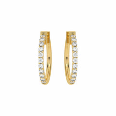 1/2 CT. Round Lab Created Diamond Eternity Hoop Earrings