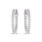 1 1/2 CT. Round Lab Created Diamond Inside Out Hoop Earrings