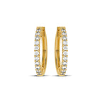1/2 CT. Round Lab Created Diamond Eternity Hoop Earrings