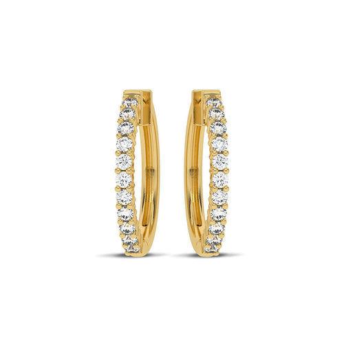 1/2 CT. Round Lab Created Diamond Eternity Hoop Earrings