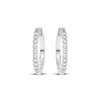 1/2 CT. Round Lab Created Diamond Eternity Hoop Earrings
