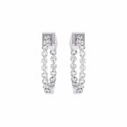 1 CT. Round Lab Created Diamond Inside Out Hoop Earrings