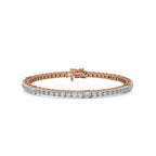 3 1/2 CT. Emerald and Round Lab Created Diamond Tennis Bracelet