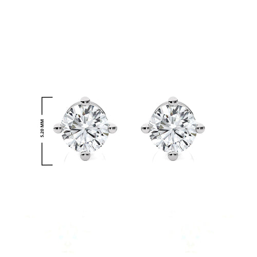 3/8 CT. Classic Round Diamond Stud Earrings