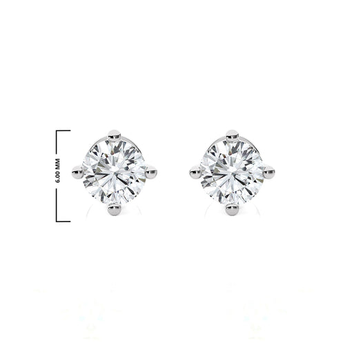 3/4 CT. Classic Round Diamond Stud Earrings