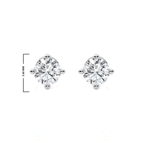 1/2 CT. Classic Round Diamond Stud Earrings