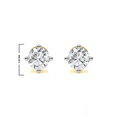 1/2 CT. Classic Solitaire Round Diamond Stud Earrings