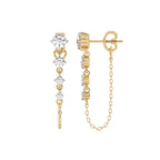 7/8 CT. Round Lab Created Diamond Graduated Dangle Earrings