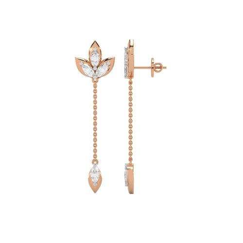 1 1/4 CT. Trio Marquise Lab Created Diamond Chain Drop Earrings