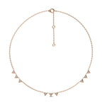 1/2 CT. Dainty Round Lab Created Diamond V motifs Station Necklace