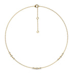 1/4 CT. Exclusive Circular Bezel Round Lab Created Diamond Tripple Station Necklace