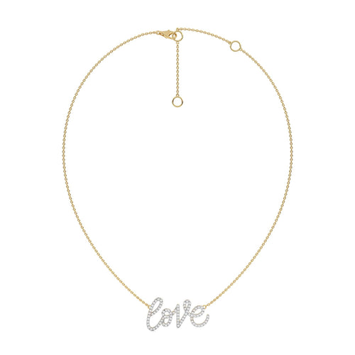 1/2 CT. Round Lab Created Diamond Love Pendant Necklace