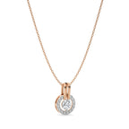 1/3 CT. Round Natural Diamond Small Circle Pendant