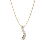 1/2 CT. Round Natural Diamond Journey Pendant