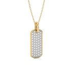 1/2 CT. Natural Diamond Dog Tag Pendant