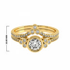 5/8 CT Vintage Lab Created Diamond Bridal Set
