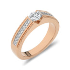 1/2 CT. Round Lab Created Diamond Engagement Ring