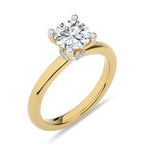 1 1/2 CT Round Diamond with Hidden Halo Natural Diamond Engagement Ring