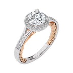 1 3/4 CT. Split Bliss Round Natural Diamond Halo Engagement Ring