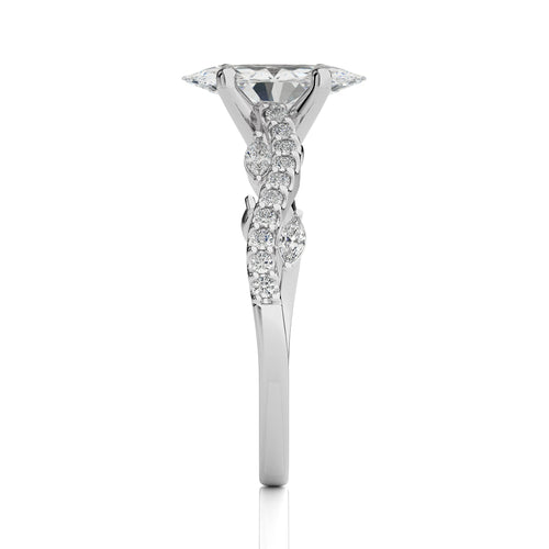 Seraphic Strand Marquise Engagement Ring