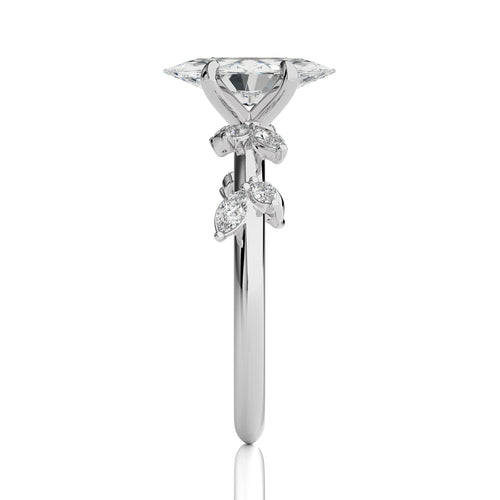 Petal Pathway Marquise Engagement Ring