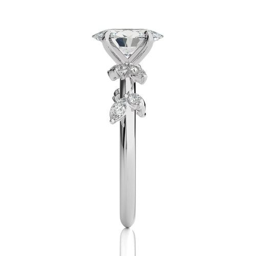 Petal Pathway Oval Engagement Ring