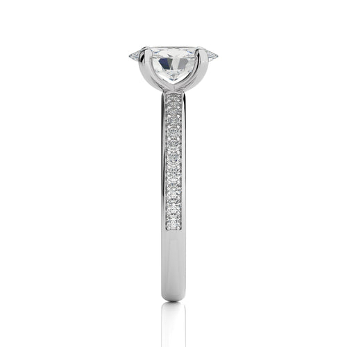 Graceful Oval Diamond Engagement Ring