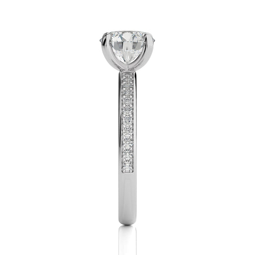 Graceful Round Diamond Engagement Ring