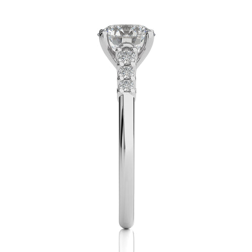 Elegant Round Diamond Enagegement Ring