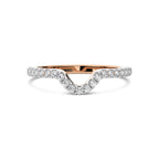 1/4 CT. Curved Round Lab Created Diamond Wedding Band