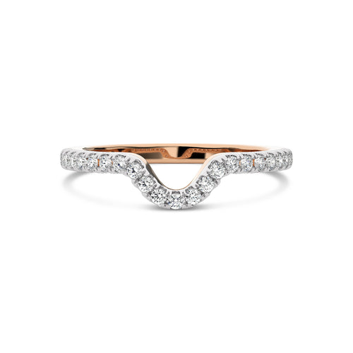 1/4 CT. Curved Round Lab Created Diamond Wedding Band