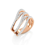3/4 CT. Round Natural Diamond Wave Ring