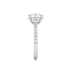 2 1/3 CT. Oval and Round Natural Diamond Engagement Ring