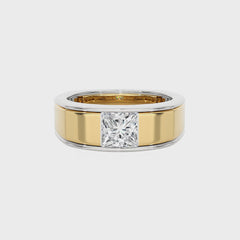 1 1/2 CT. Royal Princess Enchantment Solitaire Men's Lab Created Diamond Engagement Band Ring