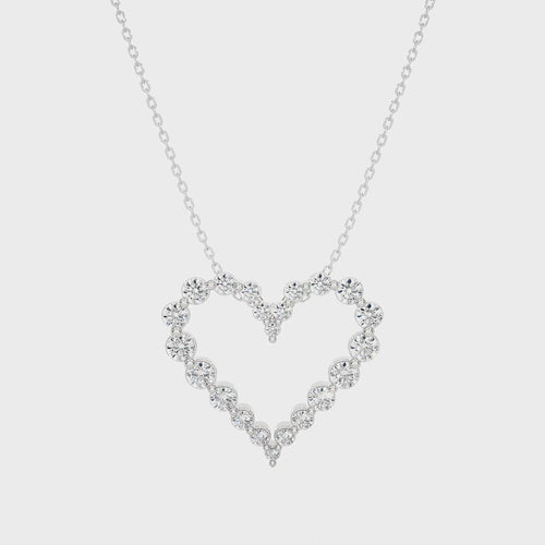 1 CT. The Sparkling Heart Lab Created Diamond Pendant