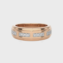 1/4 CT. Maurice Men's Rouns Lab Created Diamond Engagement Band Ring