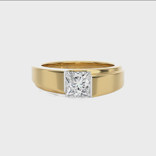 1 1/2 CT. Regal Princess Brilliance Solitaire Men's Lab Created Diamond Engagement Band Ring