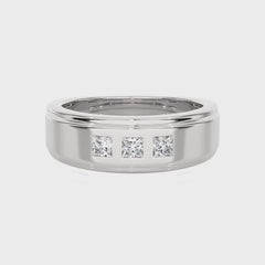 1/2 CT. Princess cut Natural Diamond Half Eternity Band