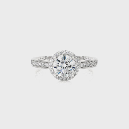 Classic Gleam Bazel and Halo Diamond Engagement Ring