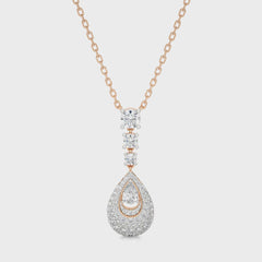 2 1/2 CT. Teardrop Cluster Cocktail Lab Created Diamond Fashion Pendant/Necklace.