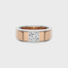 1 1/2 CT. Royal Princess Enchantment Solitaire Men's Lab Created Diamond Engagement Band Ring