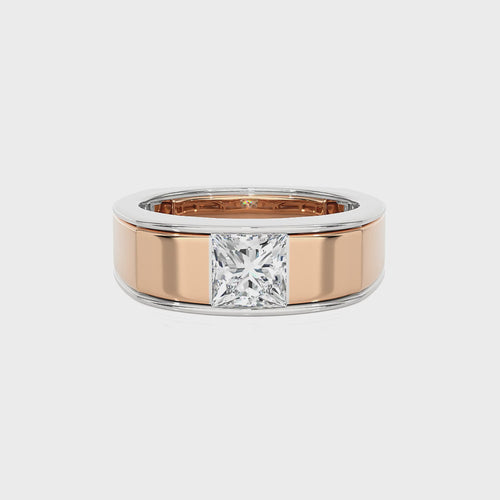 1 1/2 CT. Royal Princess Enchantment Solitaire Men's Lab Created Diamond Engagement Band Ring