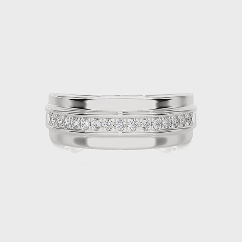 Alaxander Half Eternity Style Men's Round Lab Created Diamond Engagement Band Ring
