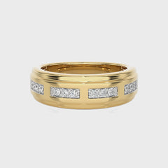 1/4 CT. Maurice Men's Rouns Lab Created Diamond Engagement Band Ring