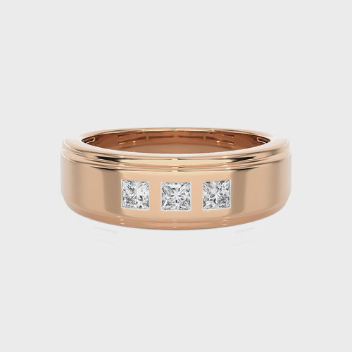 1/2 CT. Princess cut Natural Diamond Half Eternity Band