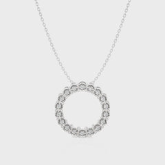 1/4 CT. Classic Open Circle Round Lab Created Diamond Pendant