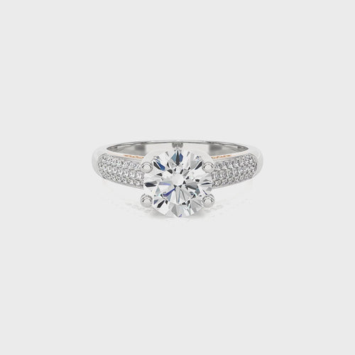 Contemporary Solitaire Diamond Engagement Ring